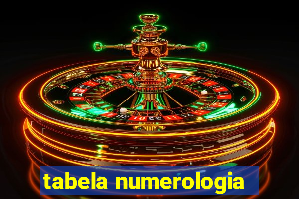 tabela numerologia